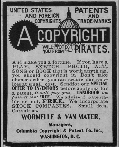 old copyright informational flier